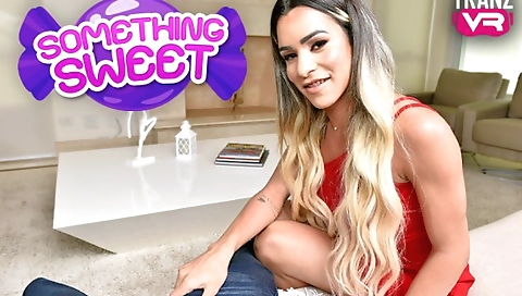 Sexy chick masturbation with two men