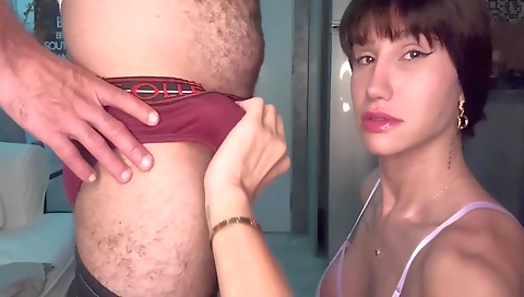 Shake & cum on her ass Shake & cum on her ass